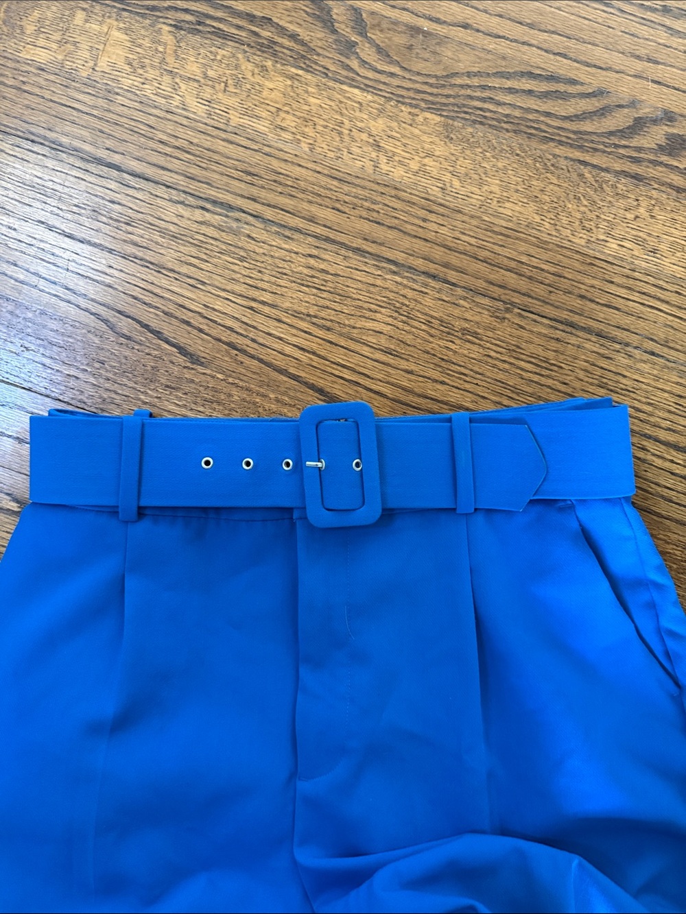 B45 Zara Bold Blue Tailored Women's Large Blazer and Trousers with Belt - Picture 3 of 10
